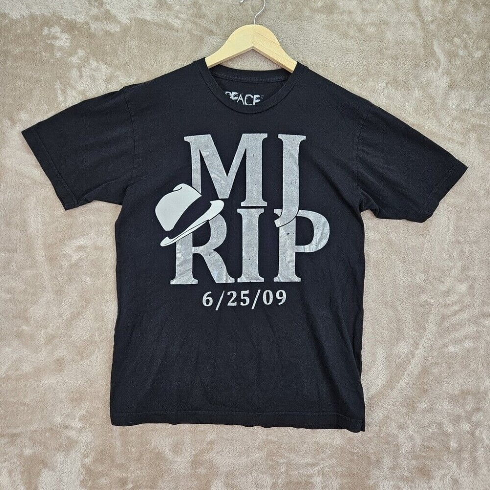 Made In USA Michael Jackson T-Shirt Peace Generation Unisex Size M Black